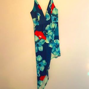 High- Low Floral Maxi Dress